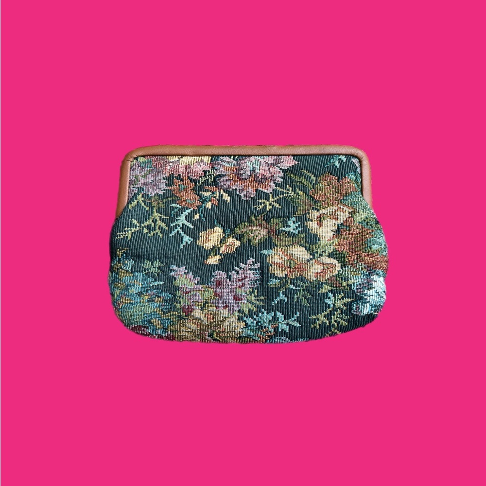 Whimsygoth floral tapestry clutch bag 🔮🪻🌸